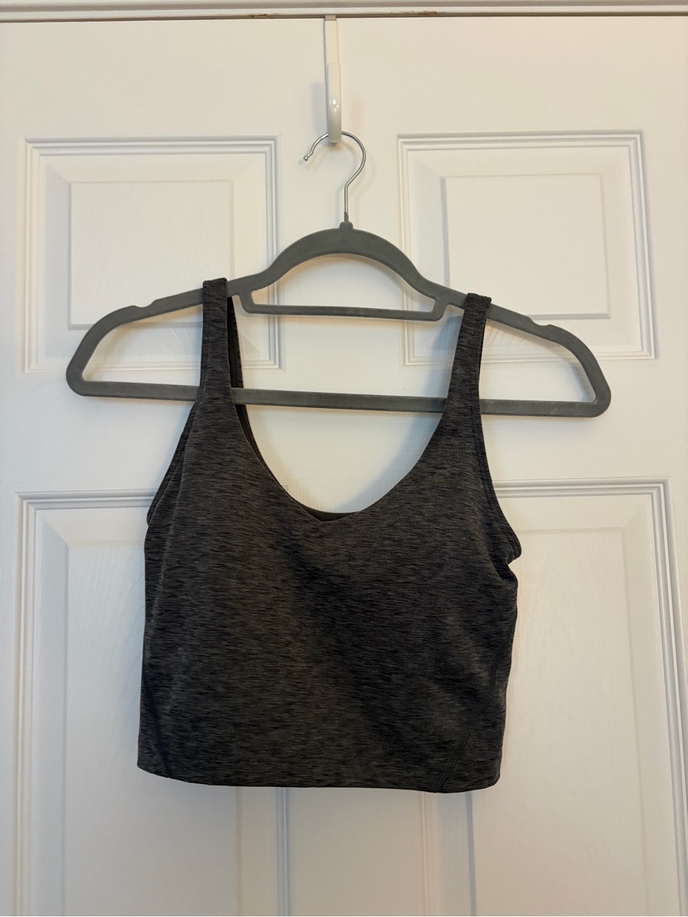 Gilly Hicks Dark Charcoal Scoop Neck Cropped Tank
